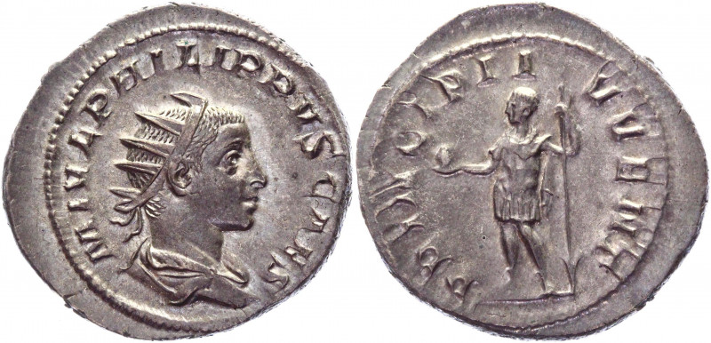 Roman Empire Antoninianus 246 AD, Philip II
RIC 218d (Philip I), C 48; Silver 4...