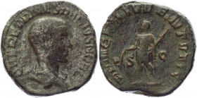 Roman Empire Sestertius 249 - 251, AD Herennius Etruscus
RIC 171a; Copper 19,08g.; VF