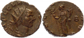 Roman Empire AE Antoninianus 268 - 269 AD Claudius II Gothicus
RIC 32 var. (Felicitas holding scepter and caduceus); RIC temp 175; Copper 3,14g.; Obv...