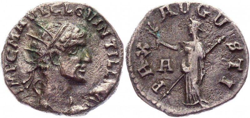 Roman Empire Antoninianus 270 AD, Quintillus
RIC 26; Billon 3,03 g.; Obv: IMPCM...