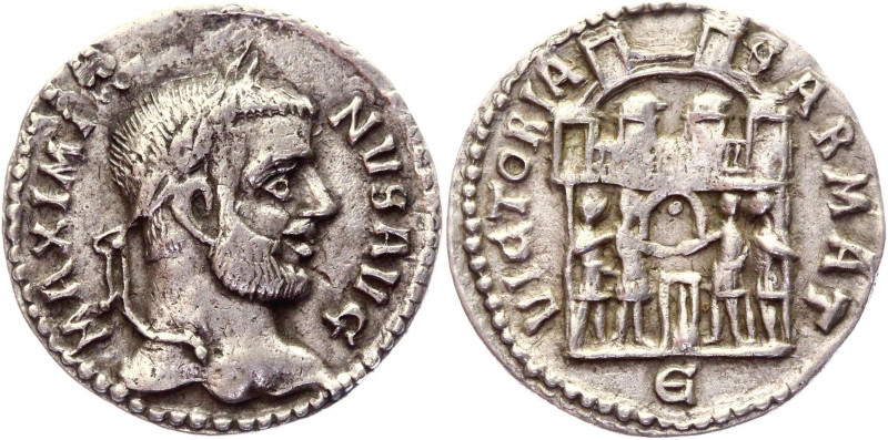 Roman Empire Argenteus 294 AD, Maximian
RIC 12; Silver 2,98 g.; Obv: MAXIMIANVS...
