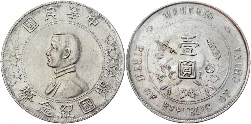 China Republic 1 Dollar 1927
Y# 318a.1; Silver 26,82 g.; XF