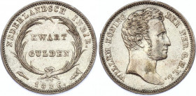 Netherlands East Indies 1/4 Gulden 1826
KM# 301; Silver; Willem I; XF