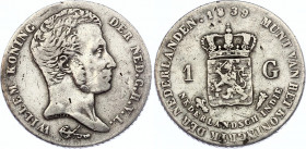 Netherlands East Indies 1 Gulden 1839
KM# 300a; Silver; Willem I; XF-