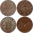 Netherlands East Indies 2 x 1 Cent 1856 & 1929
KM# 307, 315; VF+/XF+