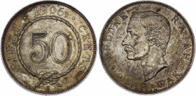 Sarawak 50 Cents 1906 H
KM# 11; Silver 13,40g.; Charles V. Brooke; AUNC