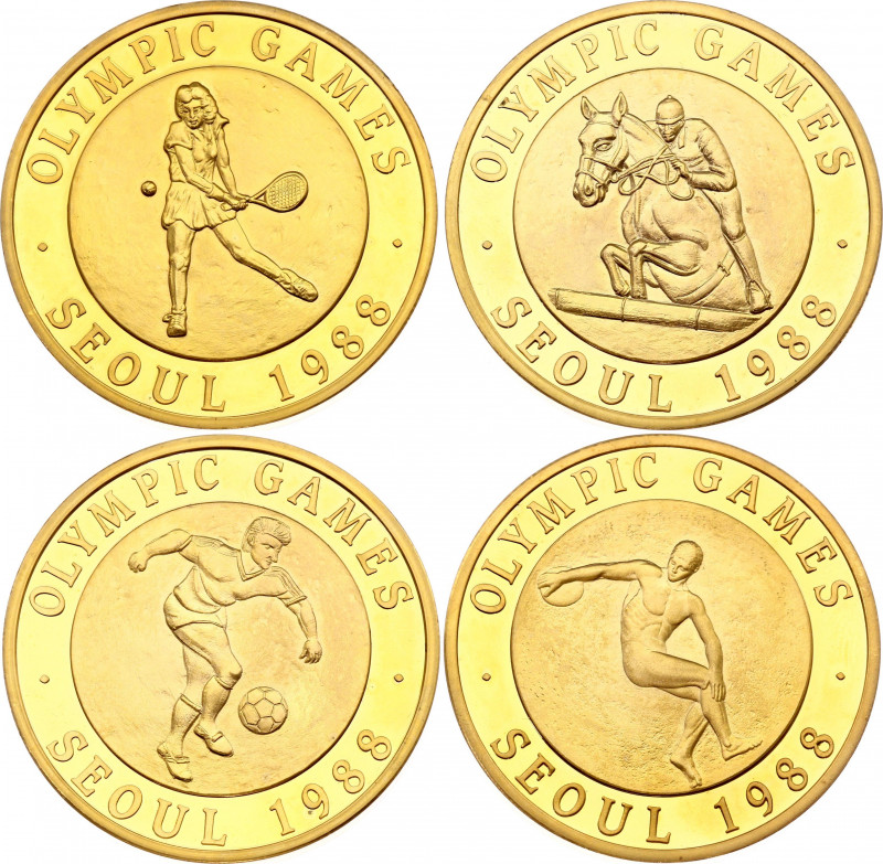 South Korea Lot of 4 Medals "Seoul Olympic Games" 1988
Each Medal Characteristi...