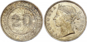 Straits Settlements 20 Cents 1888
KM# 12; Silver 5,35g.; Victoria; UNC