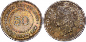 Straits Settlements 50 Cents 1887
KM# 13; Silver 13,37g.; Victoria; AUNC rare grade