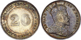 Straits Settlements 20 Cents 1903
KM# 22; Silver 5,37g.; Edward VII; UNC