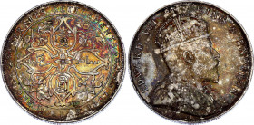 Straits Settlements 1 Dollar 1907 H
KM# 26; Silver; Edward VII; XF with Amazing Multicolour Toning!