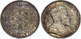 Straits Settlements 1 Dollar 1907
KM# 26; Silver; Edward VII; XF with Nice Toning!
