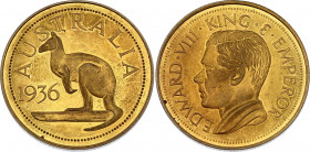 Australia 1 Crown 1936
X# M3; Bronze 19.44g 38mm; Edward VIII; Richard Lobel Series - Kangaroo
