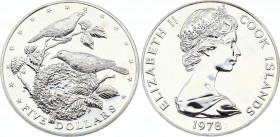 Cook Islands 5 Dollars 1978
KM# 20; Silver; 250th Anniversary of Birth of James Cook; UNC