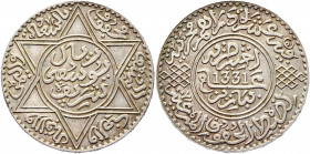 Morocco 10 Dirhams / 1 Rial 1913 AH 1331
Y# 33; Silver 24,95g.; AUNC