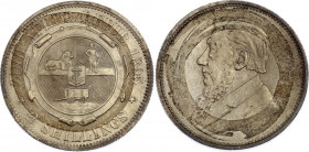 South Africa 2 Shillings 1895
KM# 6; Silver 11,19g.; ZAR; Paul Kruger; UNC rare grade for this year