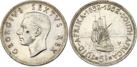 South Africa 5 Shillings 1952
KM# 41; Silver; 300th Anniversary - Founding of Capetown; Georg VI; AUNC