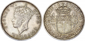 Southern Rhodesia 1/2 Crown 1940
KM# 15; Silver; George VI; XF
