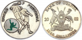 Uganda 1000 Shillings 2002
Silver; World of Football; Proof