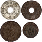 Palestine Lot of 4 Coins 1927 - 1943
1 2 & 2 x 10 Mils 1927-1943