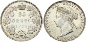 Canada 25 Cents 1870
KM# 5; Silver 5,75g.; Victoria; AUNC