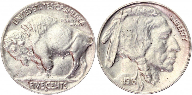 United States 5 Cents 1913 S Rare
KM# 134; Copper-Nickel 5,04g.; Buffalo Nickel...