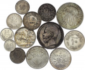 World Amazing Lot of 13 Silver Coins 1861 - 1960
Silver; Various Dates, Denominations & Motives; Older Dates & Better Conditions Included!