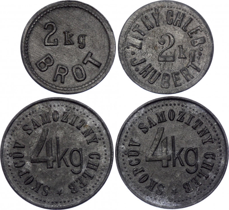 Czechoslovakia 2 x 2 & 4 Kg of Bread Tokens (ND)
Zinc; Various Motives & Denomi...