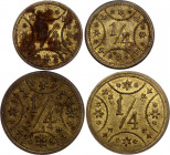 Czechoslovakia Lot of 4 Tokens (ND)
Various Motives