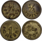 Czechoslovakia Lot of 4 Tokens (ND)
Various Motives, Denomination & Composition