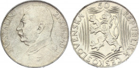 Czechoslovakia 50 Korun 1949
KM# 28; Silver; 70th Birthday - Josef Stalin; UNC