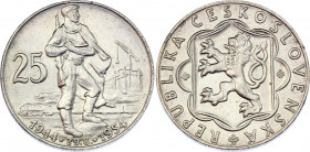 Czechoslovakia 25 Korun 1954
KM# 41; Silver; 10th Anniversary - Slovak Unprising; UNC