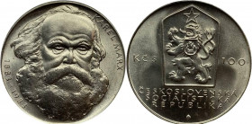 Czechoslovakia 100 Korun 1983 ННР MS 66
KM# 108; Silver; 100th Anniversary - Death of Karl Marx