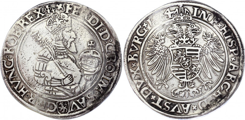 Bohemia 1 GuldenTaler / Joachimsthal 1564 Rare!
Halacka 143; Silver; Ferdinand ...