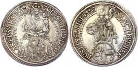 Austria Salzburg Taler 1660
KM# 162; Dav.# 3505; Silver; Guidobald; XF