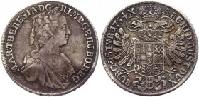 Austria 1/2 Taler 1754
KM# 1797; Silver 13,95g.; Mint: Graz; Maria Theresia (1740-1780); VF
