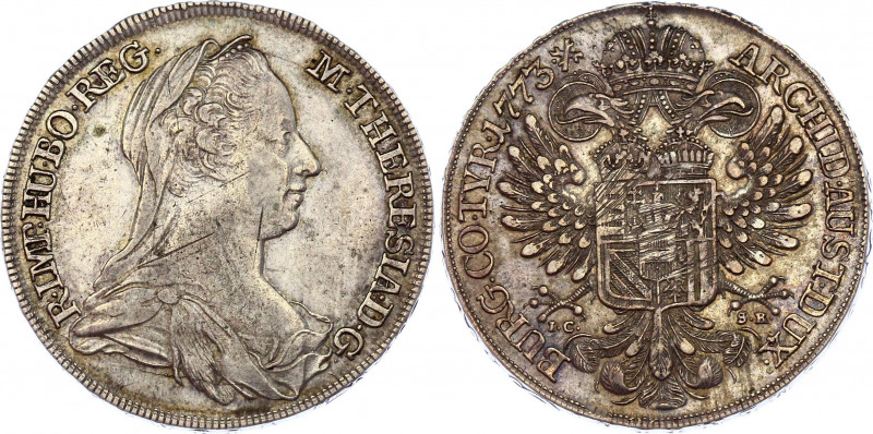 Austria 1/2 Taler 1773 IC SK
KM# 1867; Silver; Maria Theresia; Vienna; XF+ With...