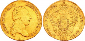 Austria 2 Dukat 1787 A
KM# 1876; Gold (.986) 6.71g 24mm; Joseph II; Repaired Edge
