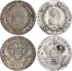 Austria 2 x 20 Kreuzer 1810 & 1811 A
KM# 2141; Silver; Franz I