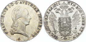 Austria 1 Taler 1822 B
KM# 2162; Silver; Franz I; XF+ With Mint Luster!