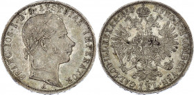 Austria 1 Florin 1858 A
KM# 2219; Silver; Franz Joseph I; XF+