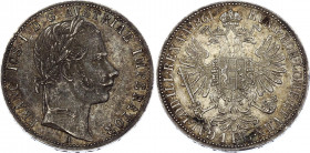 Austria 1 Florin 1861 A
KM# 2219; Silver; Franz Joseph I