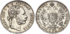 Austria 1 Florin 1886
KM# 2222; Silver; Franz Joseph I; XF