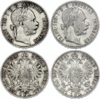Austria 2 x 1 Florin 1890 & 1891
KM# 2222; Silver; Franz Joseph I