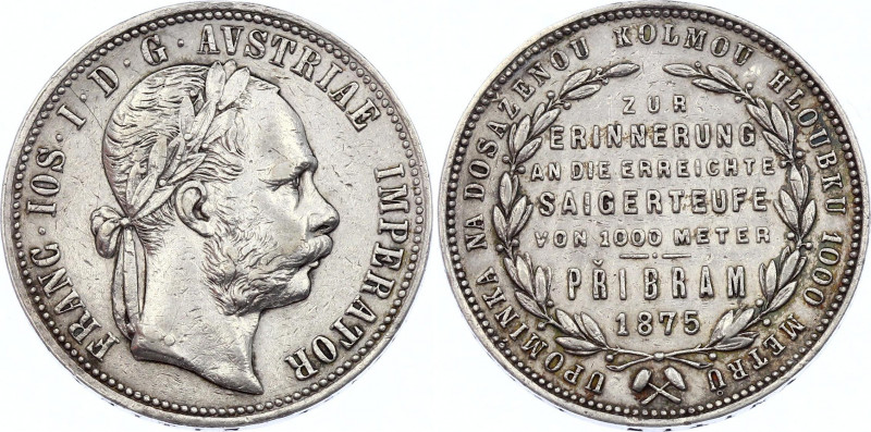 Austria 1 Gulden 1875 Pribram
Silver (.900) 12.22 g., 28 mm.; Franz Joseph I; O...