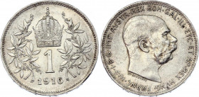 Austria 1 Corona 1916
KM# 2820; Silver; Franz Joseph I; UNC with full mint luster