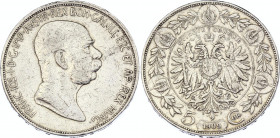 Austria 5 Corona 1909
KM# 2814; Silver; Franz Joseph I; VF+