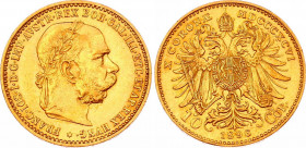 Austria 10 Corona 1896
KM# 2805; Gold (.900) 3.38g 19mm; Franz Joseph I