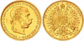 Austria 20 Corona 1896
KM# 2806; Gold (.900) 6.78g 21mm; Franz Joseph I