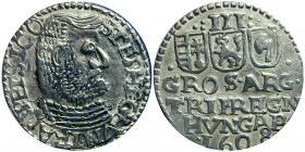 Hungary Transylvania 3 Groschen 1608 RRR
Reusch# 88; Huszar# 214; Silver 2.10g.; Stephan Bocskai (1605–1606); RRR; XF-
